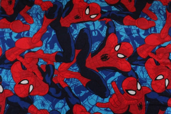 Extra Large Print Spider-man Print Cotton Flannel Fabric | Etsy