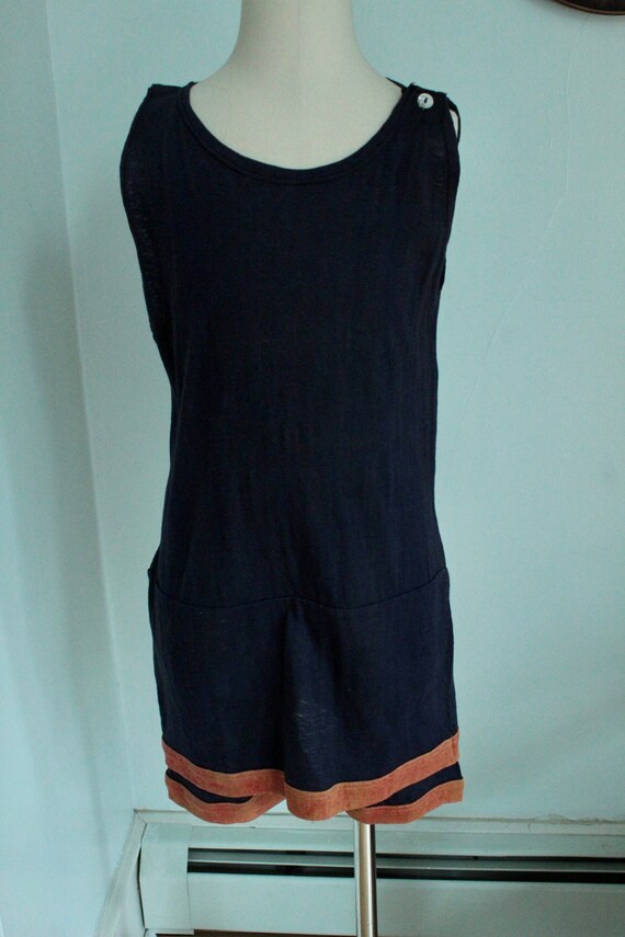 1920’s Navy Blue Men’s Bathing Costume