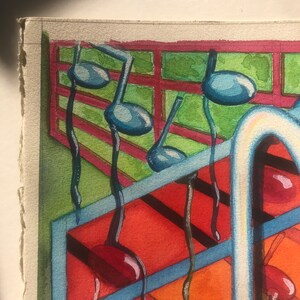 Original Music-Inspired Signed Pop Art Watercolor Painting 11 x 14.5 image 6