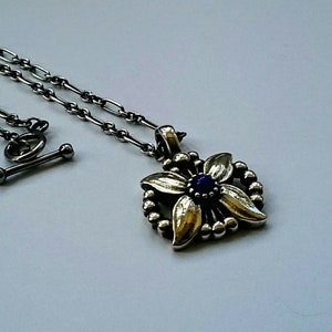 Georg Jensen Sterling Silver Annual Pendant with Lapis lazuli 1998