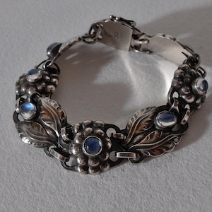 Georg Jensen 925 Sterling Silver Bracelet with Moonstone