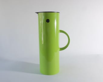 Vintage Stelton Coffepot,  Vacuum Thermos Jug, Erik Magnussen, Danish Design, Lime Green
