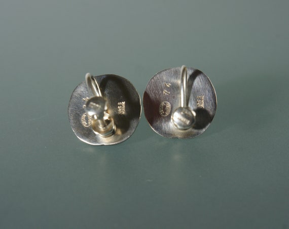 Georg Jensen sterling silver screw back earrings … - image 6