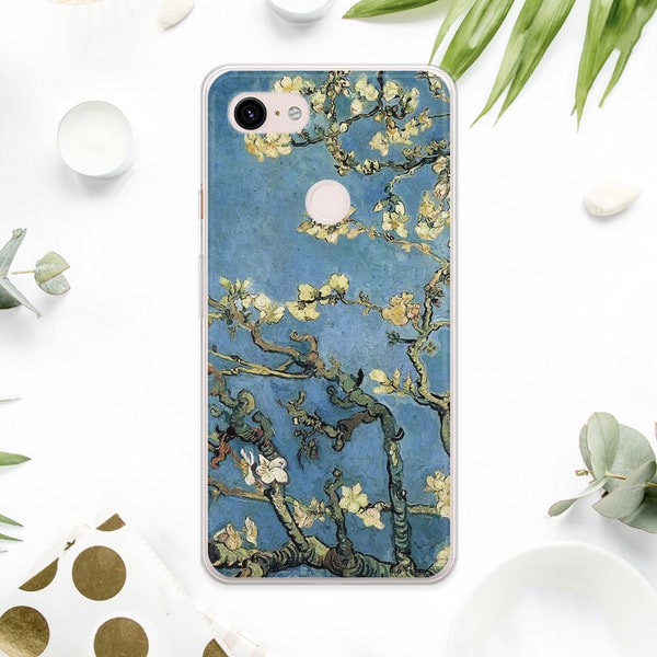 Google Pixel Van Gogh Case Google Pixel 3A Case Pixel 2XL Cover Pixel 3A XL Case Google Pixel 3 Floral Case Almond Blossoms Phone AMM6192