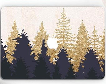 Gold Forest Print New Pro Mac Hard Protective Case Laptop Cover for MacBook For MacBook Air 11/13 Pro 13/14/15/16 2008-2023 M1 M2 AMM2030