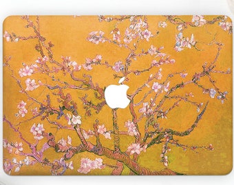 Floral Orange Macbook Pro 16 Case Macbook Air 13 Inch Case 2019 Macbook Pro 13 Inch Case 15 In Macbook Pro Case Sakura Blossom Print AMM2067