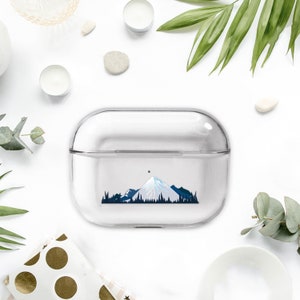 Nature AirPods Pro Plastic Case Mountain AirPods Case Clear AirPods Pro Cover Apple AirPods Sleeve Airpods Plastic Hard Cover AMM6219