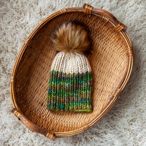 Luxury Knit Hat, Nokhu Beanie, Faux Fur Pom Beanie, Chunky Knit Hat, Handmade Hat, Knit Hat, Wool Beanie, Women&#39;s Knit Hat