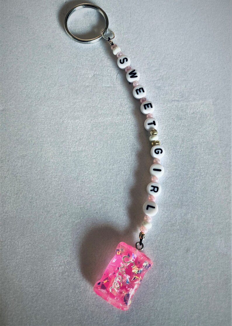 BackPack Charm Zipper Pull Message of Sweet Girl... Any Little Girl will LOVE this Keychain