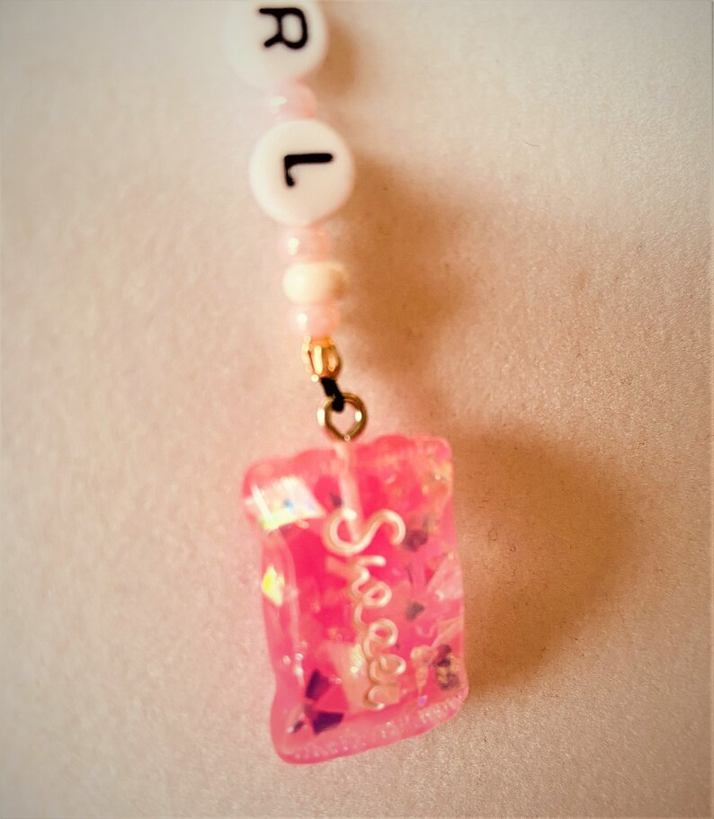 BackPack Charm Zipper Pull Message of Sweet Girl... Any Little Girl will LOVE this Keychain