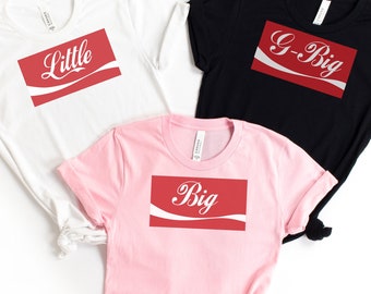 Big Little Reveal Shirts, Coke Sorority Shirts, Sorority Family Shirts, Matching Sorority Shirt, Sorority Family Shirts, Sorority Gift