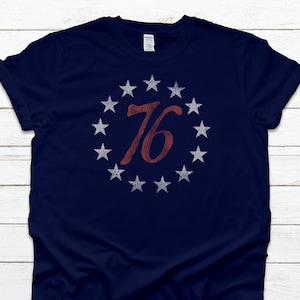 The Spirit 76 Vintage Retro 4th of July Independence Day Short-Sleeve Unisex T-Shirt