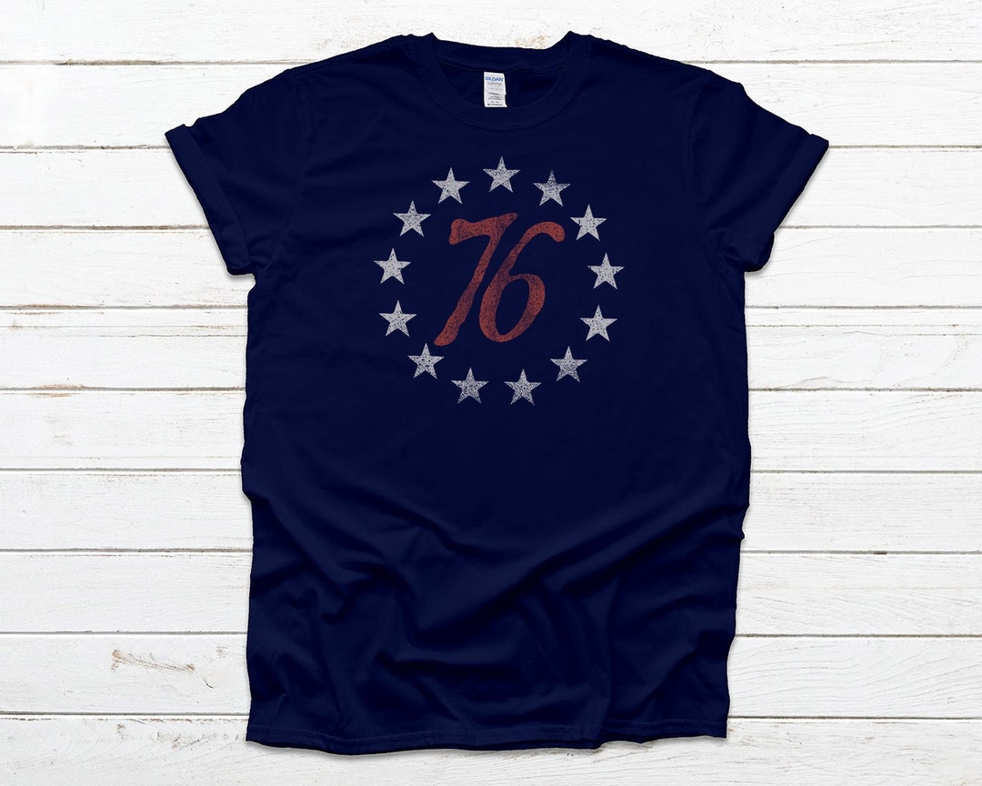 The Spirit 76 Vintage Retro 4th of July Independence Day Short-sleeve