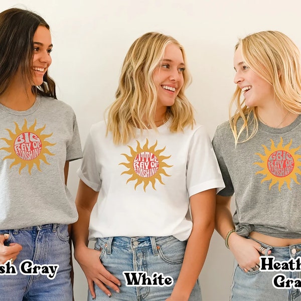 Sorority Big Little Reveal, Little Ray of Sunshine, Big Ray of Sunshine,  Customizable T-Shirts, Tees, College shirts