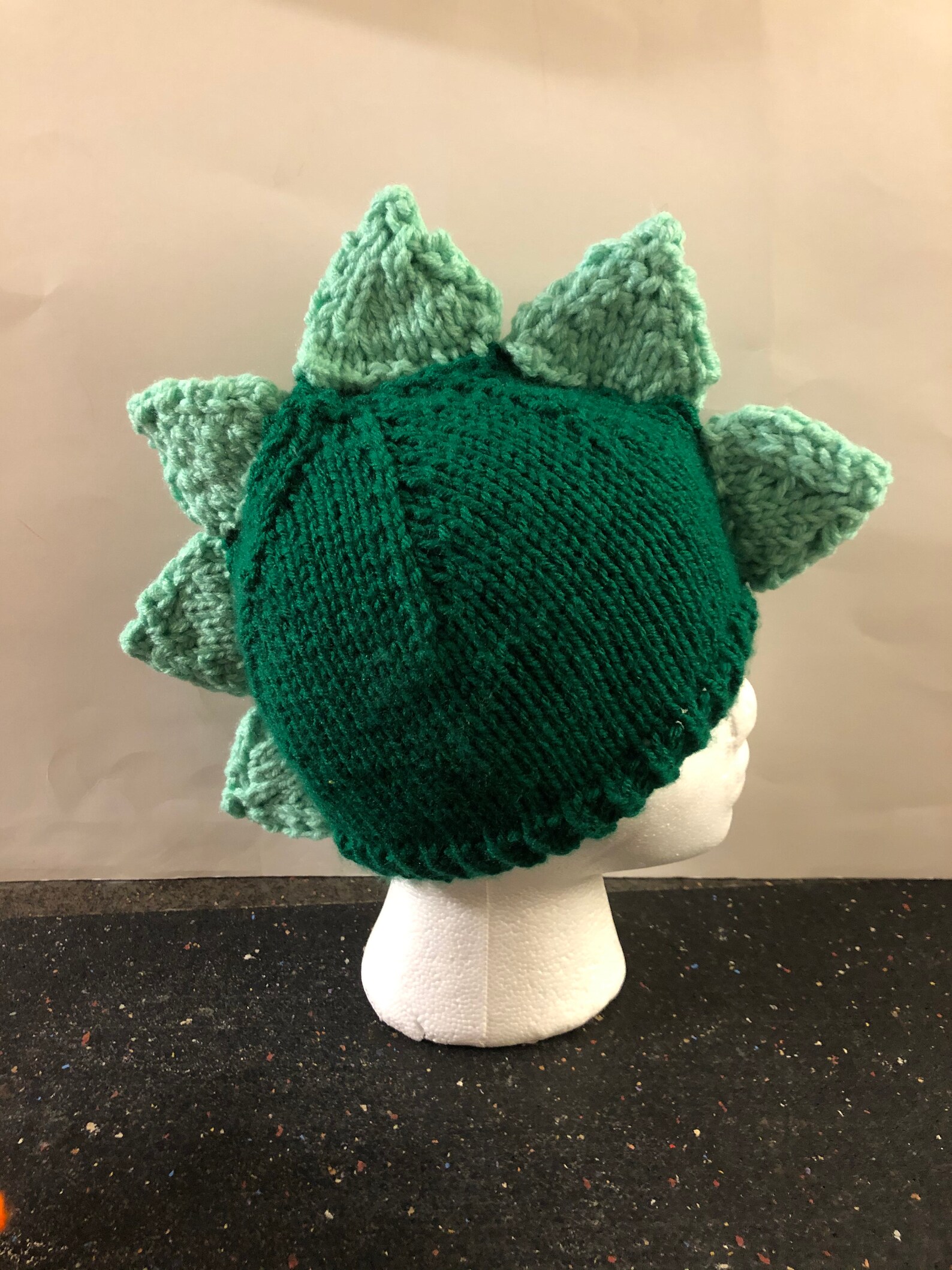 Hand Knit Spike/Dinosaur Hat fits 610 year old Etsy