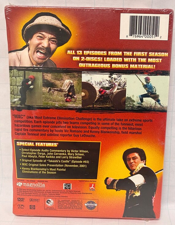 Factory Sealed MXC Most Extreme Elimination Challenge Season One DVD UPC 0876964000512 Footage From Takeshi s Castle Show in Japan Etsy Canada