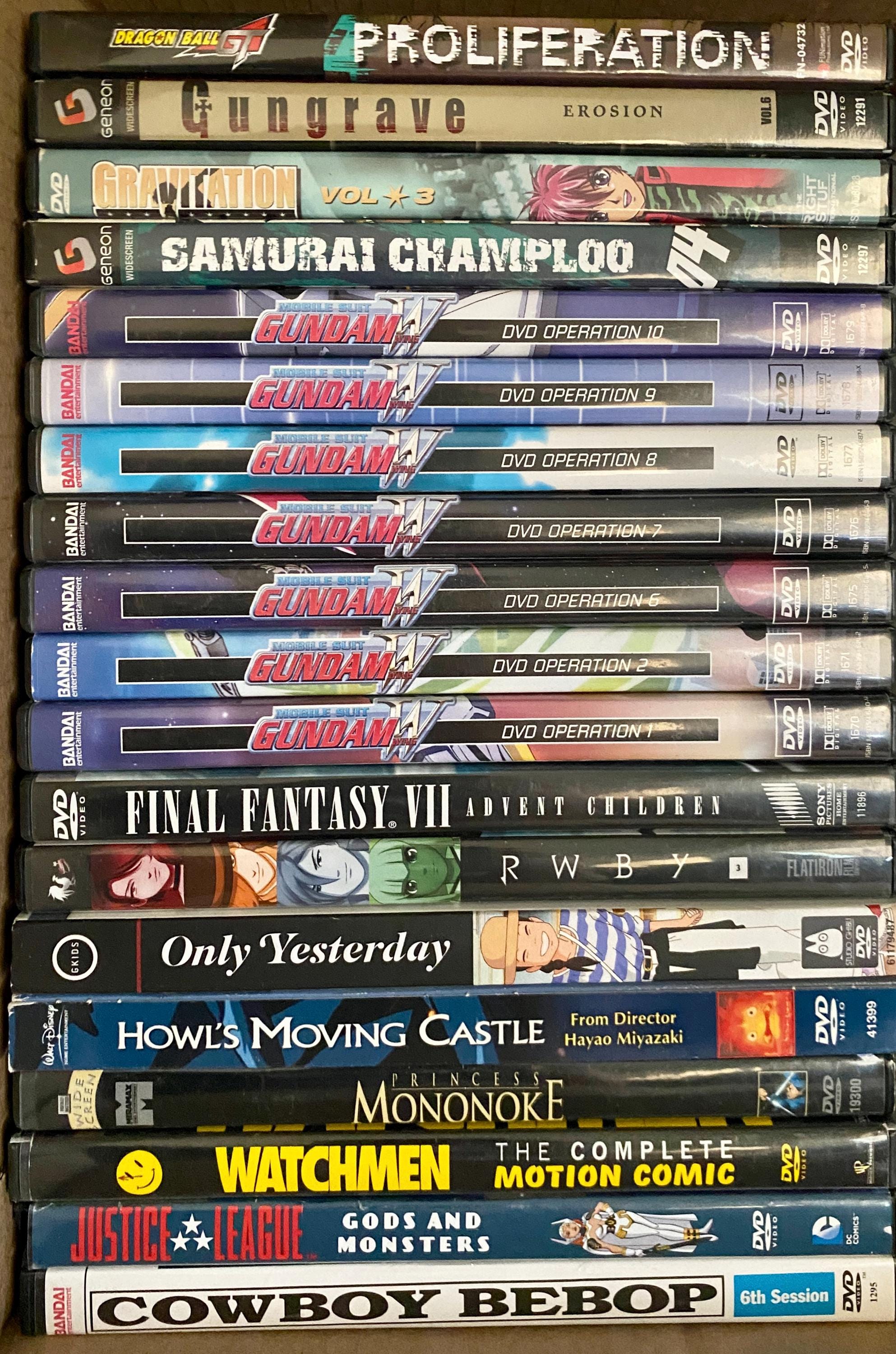 Anime and Animation Dvds Movies and Series - Opened and Watched