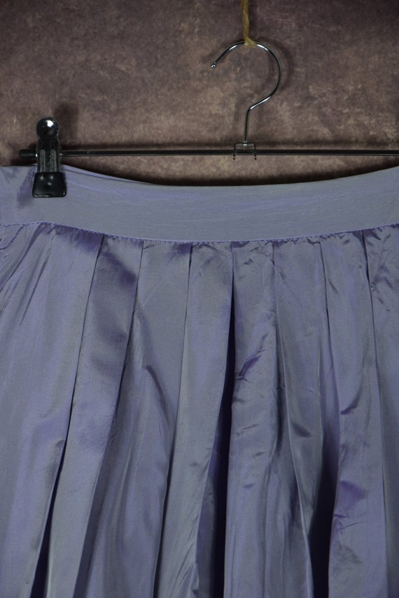 S_022) Vintage 80 's Lavender pleated volume midi… - image 2