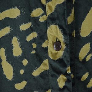 DB_002 Vintage 90's Pierre Cardin design olive green spot printed 100% silk summer blouse image 4