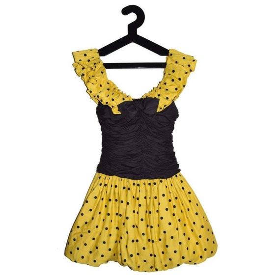 black and yellow party dress
