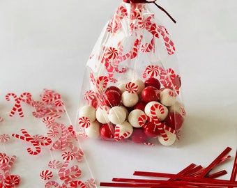 christmas themed treat bags