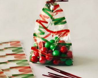 christmas themed treat bags