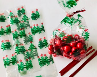 christmas themed treat bags