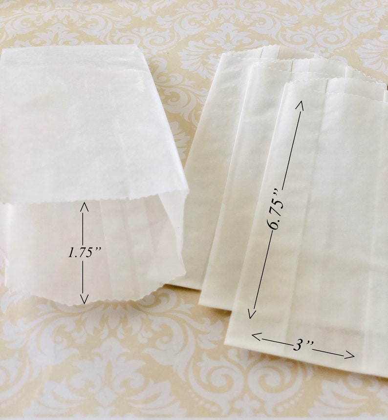 100 Medium Gusseted Glassine Bags Doggy Bags Candy Buffet Etsy