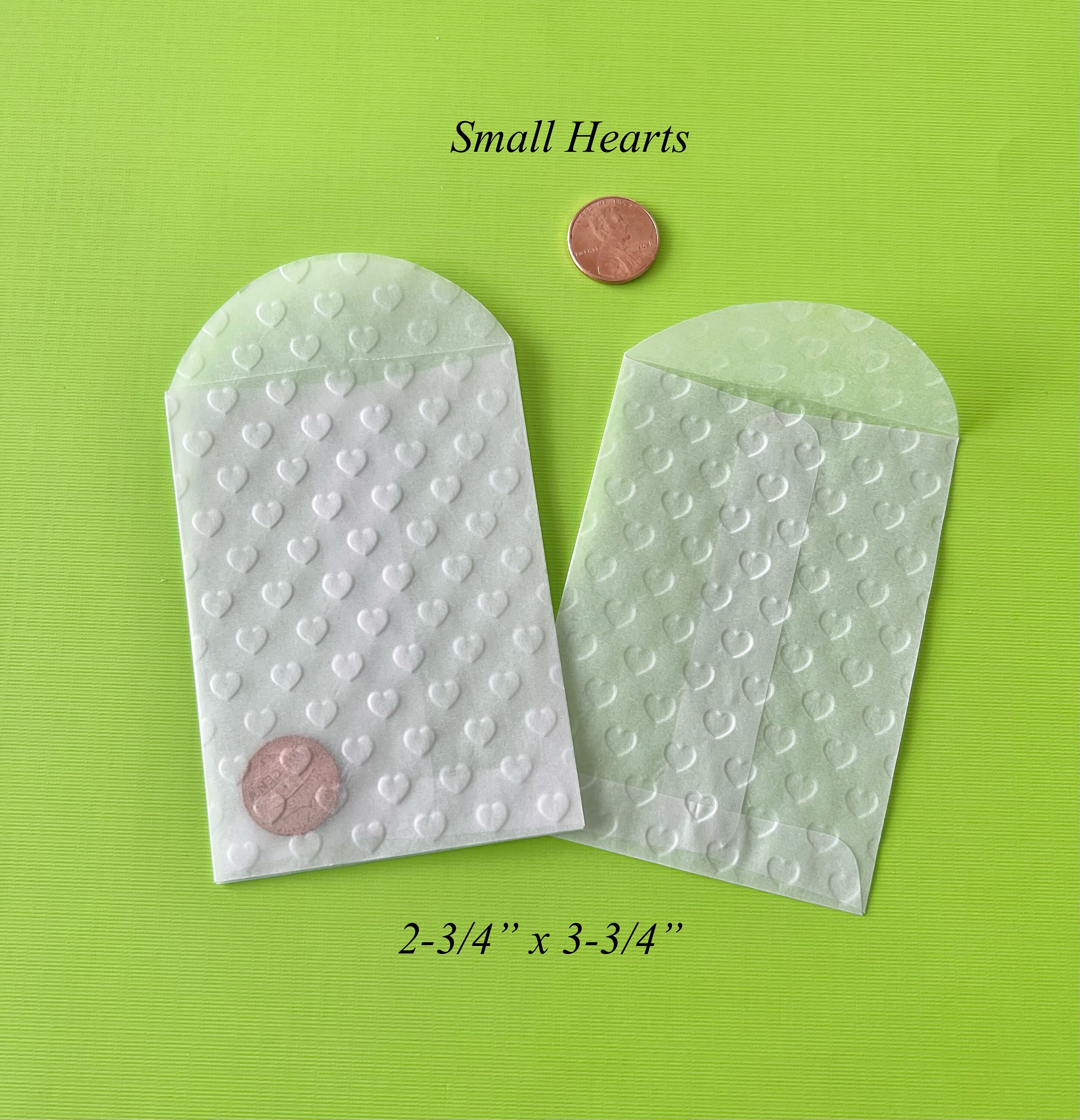 25 Glassine Envelopes Embossed Envelope Business Card Etsy