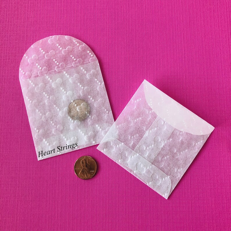 25 tiny glassine envelopes embossed envelope jewelry charm Etsy
