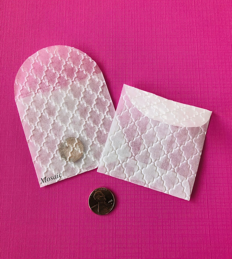 25 tiny glassine envelopes embossed envelope jewelry charm Etsy