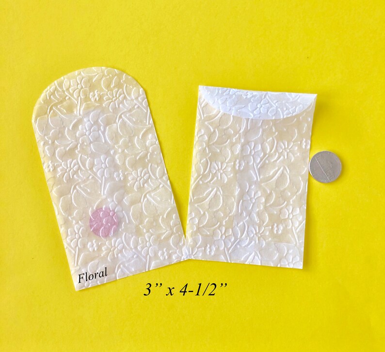 25 Glassine Envelopes Embossed Envelope Bird Seed Bag Etsy