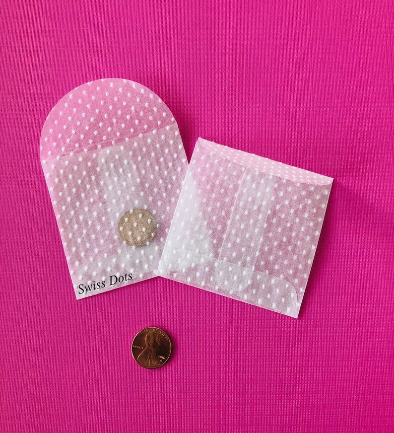 25 tiny glassine envelopes embossed envelope jewelry charm Etsy