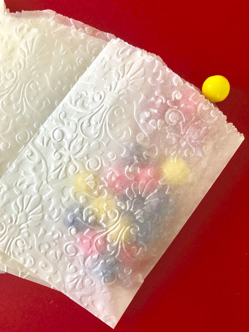 25 Damask Embossed Bags Glassine Favor Bags Silverware Bags Etsy