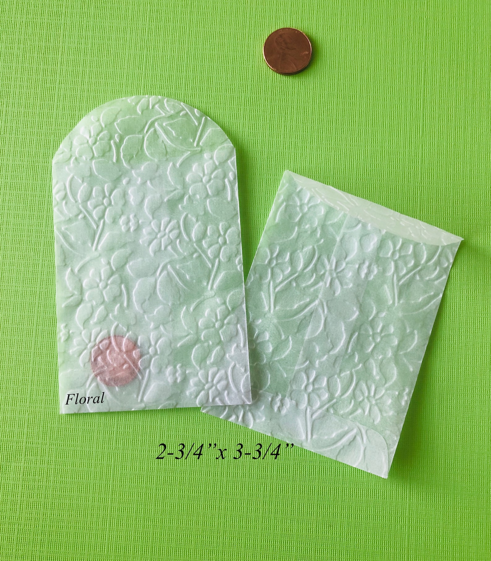 25 Glassine Envelopes Embossed Envelope Business Card Etsy