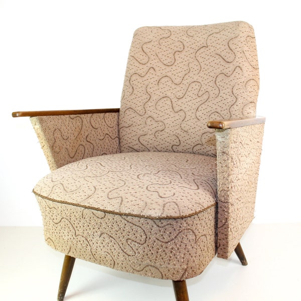 Vintage Loungesessel in beige