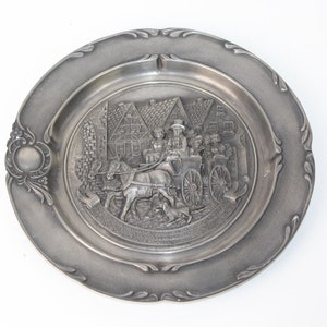 Vintage Pewter Plate Carriage image 1
