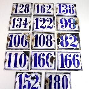 Antique Enamel Sign | house number | vintage