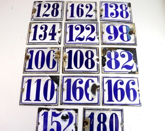 Antikes Emailleschild | Hausnummer | vintage
