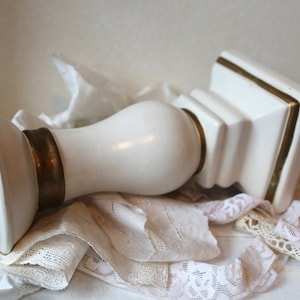 Hand-painted ceramic candlestick