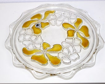 Vintage glass cake plate | Walther Glass