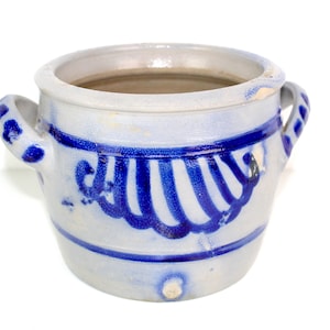 Topf | Steinzeug | Keramik | Blau/Grau | 2 Henkel | 2 Liter | 1930 | Vintage