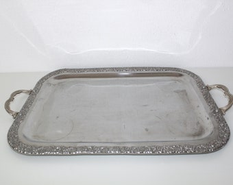 Serving plate | Tray | with handles | Metal | Vintage