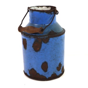 Blue milk can