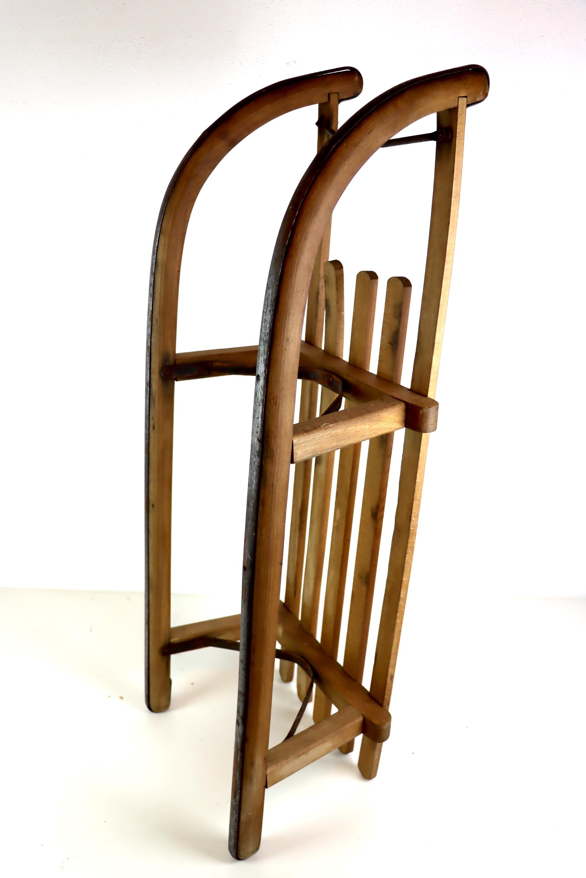 Davos wooden sledge sled ソリ vintage Vintage Davos Germina wooden sled made in GDR (German
