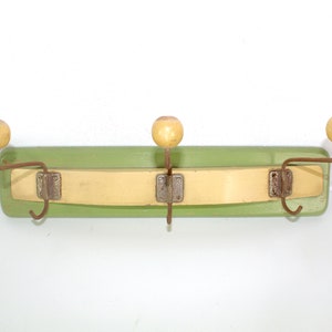 hook bar | Wardrobe | wood | green yellow | 1940 | Vintage