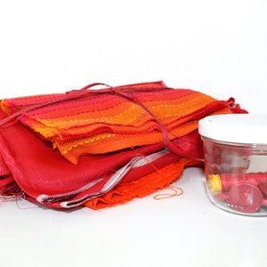 Fabric package | Sewing set |  red | 1960 | Vintage