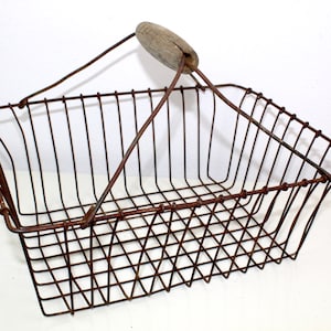 Antique metal basket