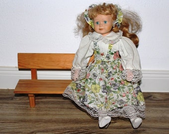 Handmade Doll Bench -- vintage
