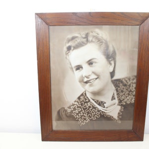 Vintage photograph in wooden frame
